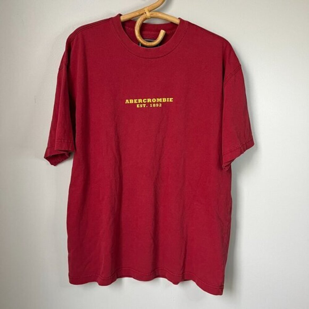 Abercrombie & Fitch Red Short Sleeve T-shirt Men's Medium